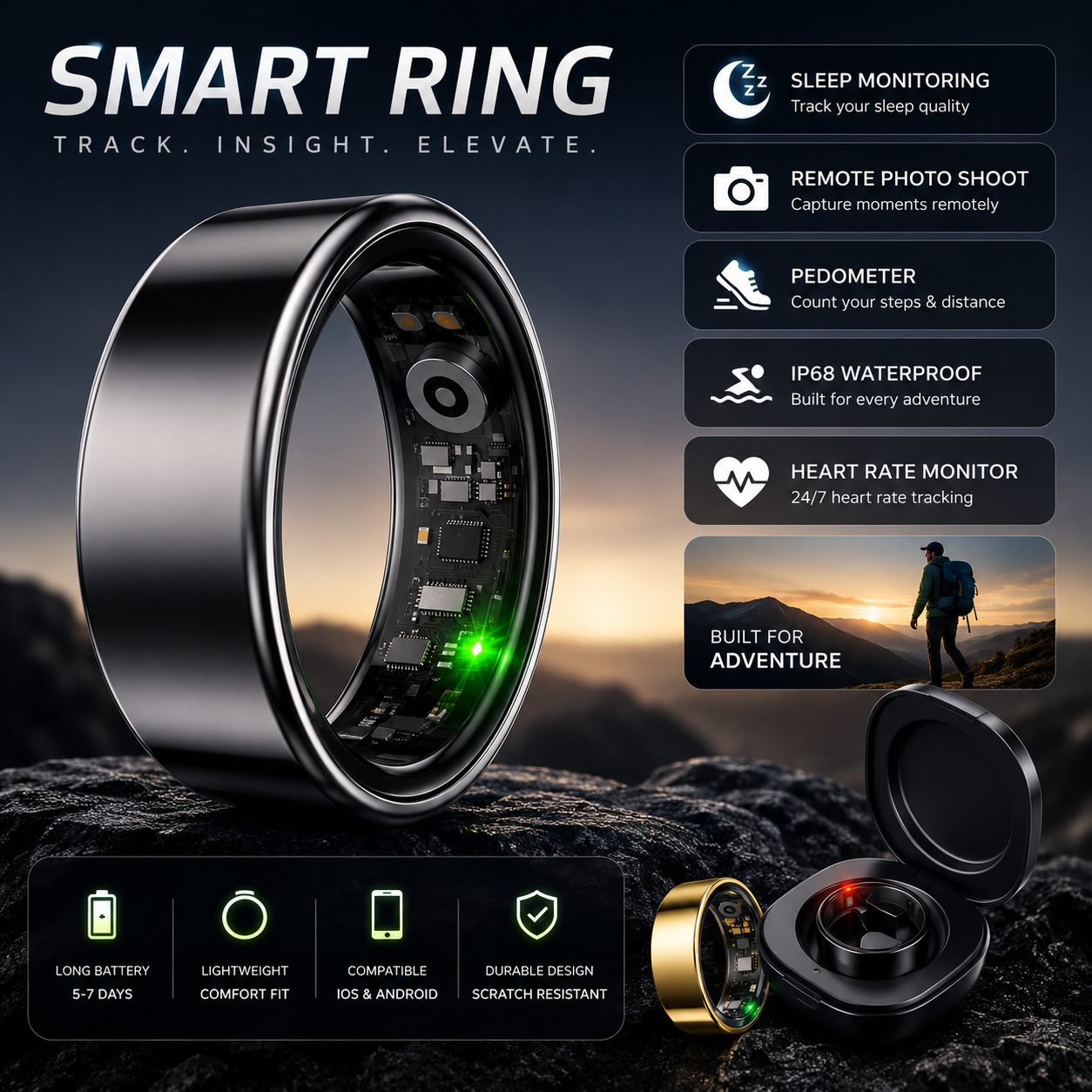 Halo Ring — Smart Health Tracker for Sleep, Heart Rate & Activity