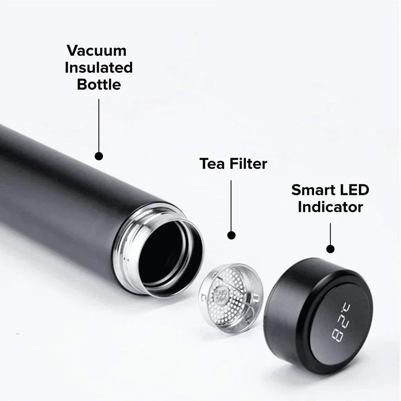 Halo Bottle — Insulated Steel Flask with LED Temperature Display